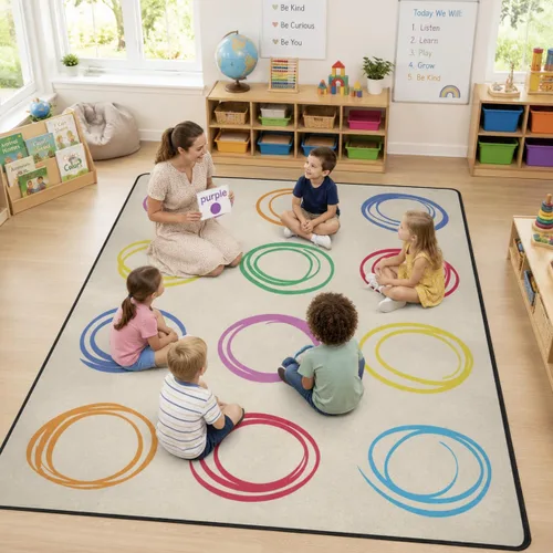 Miniatura 33 de Alfombra para Niños, Alfombra de Oruga Arcoíris ABC Letras del Alfabeto Tapete Educativo - 5x7 Pies Alfombra de Área de Aprendizaje con Respaldo