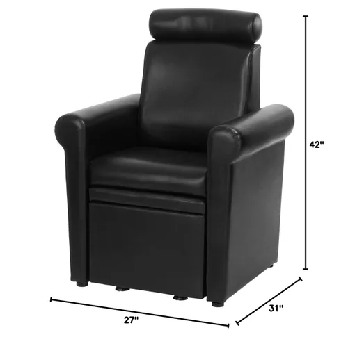 Miniatura 2 de Buy-Rite Salon & Spa Equipment Mona Lisa - Silla de pedicura sin plomería, ajustable, portátil, extraíble, negro, CHM-2320-5H-BLACK