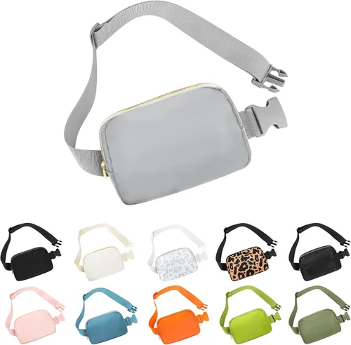 Miniatura 12 de Bolsa de Cintura Frenou Riñonera de Moda para Mujeres y Hombres, Riñonera con Correa Ajustable para Regalo, Riñonera para Viaje, Correr, Senderismo