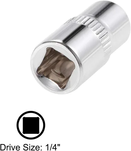 Miniatura 3 de uxcell Juego de llaves de vaso de 1/4 de pulgada Torx Externo E4 E5 E6 E7 E8 Cr-V Acero 5 Pcs