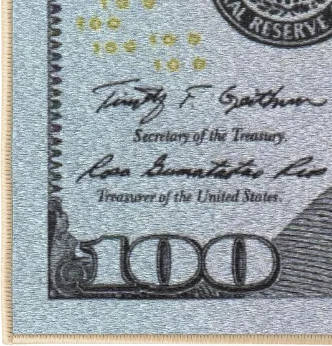 Miniatura 8 de Tapete largo y moderno con diseño de billetes de $100, tapete con respaldo de caucho antideslizante y lavable a máquina para pasillo, cocina