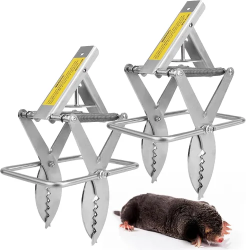 Miniatura 17 de TeqHome Trampa de jaula humana para ratas de 2 puertas, jaula de metal para animales vivos, pequeñas jaulas para roedores de liberación de capturas
