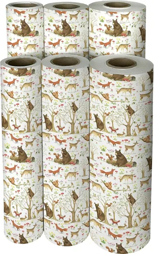 Miniatura 4 de Jillson Roberts Papel de regalo a granel, bosque de cuento de hadas, 1/2 resma 417 x 30 pulgadas