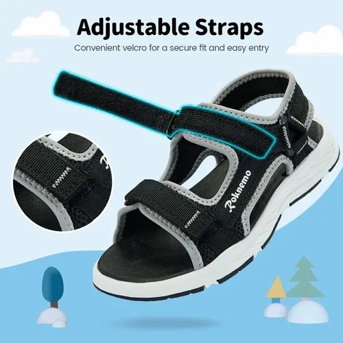 Miniatura 2 de Sandalias deportivas de verano para niños y niñas, unisex, con puntera abierta, para playa, senderismo, al aire libre (niños pequeñosniños grandes)