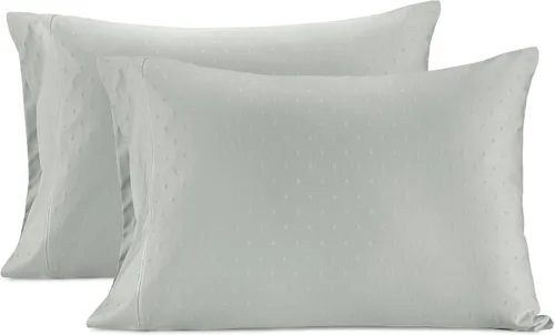 Miniatura 7 de LANE LINEN Juego de 2 almohadas tamaño Queen, suaves 100% algodón egipcio, frescas y lisas de 1000 hilos, fundas de almohada - Azul Estate