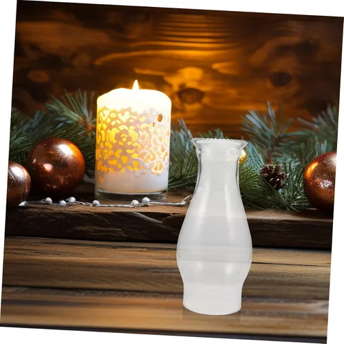 Miniatura 8 de Lámpara de cristal transparente, pantalla de queroseno de vidrio para chimenea, cubierta de lámpara de aceite, cubierta de portavelas con capucha