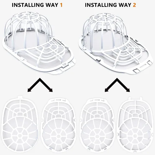 Miniatura 2 de Eiito Lavadora de sombreros para lavadora, jaula de lavado de sombreros, limpiador de sombreros para gorras de béisbol, paquete de 2 unidades, 2