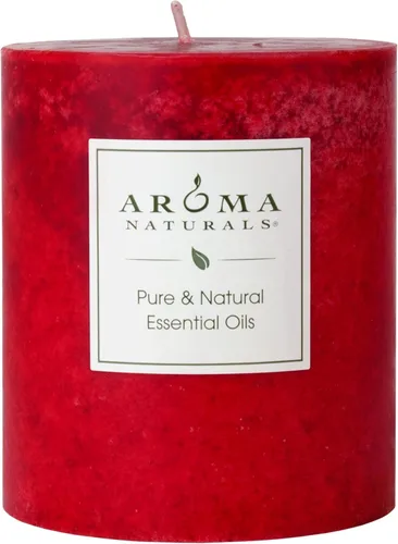 Miniatura 21 de Aroma Naturals Vela de Pilar Perfumada con Aceite Esencial de Naranja, Clavo y Canela, Peace Pearl, 2.5 pulgadas x 4 pulgadas