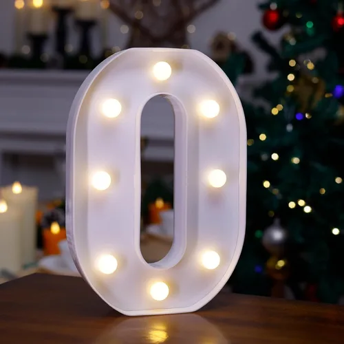 Letrero LED de marquesina, letras iluminadas del alfabeto, letras LED que funcionan con pilas, para luz nocturna, bodas, cumpleaños, fiestas,