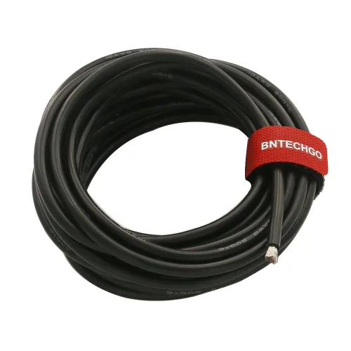 Miniatura 12 de BNTECHGO cable de caucho de silicona calibre 10 de 20 pies [10 pies negros y 10 pies rojos] 600 voltios, 200 grados centígrados, resistente a altas