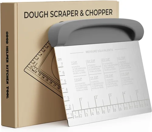 Miniatura 9 de Herramienta Raspador de Banco Cortador de Masa - Raspador de Tazón para Repostería para Pan, Pastel, Pizza, Cuchillo de Banco, Raspador de Masa