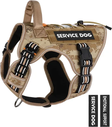 Miniatura 28 de Arnés táctico para perros - PETNANNY Chaleco para perro de servicio para perros grandes Cobertura corporal completa en arnés para perros de Rosa