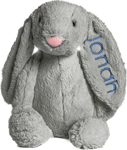 Miniatura 11 de Conejo de peluche súper suave personalizado - Juguetes de animal de peluche para niños - Regalo personalizado con nombre bordado en la oreja