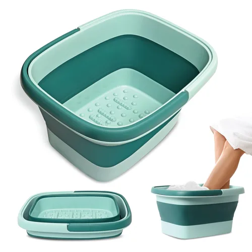 Miniatura 9 de Mantello Tina de Remojo para Pies - Tina de Pedicura Extra Grande - Tina de Baño para Pies - Spa de Pies para el Hogar (Negro)
