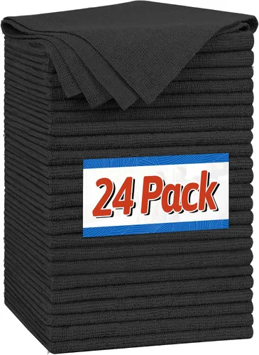 Miniatura 27 de FIXSMITH Paño de Limpieza de Microfibra - Paquete de 48, Toallas de Limpieza Multifuncionales, Tamaño: 12 x 16 pulgadas, Trapos de Limpieza 3