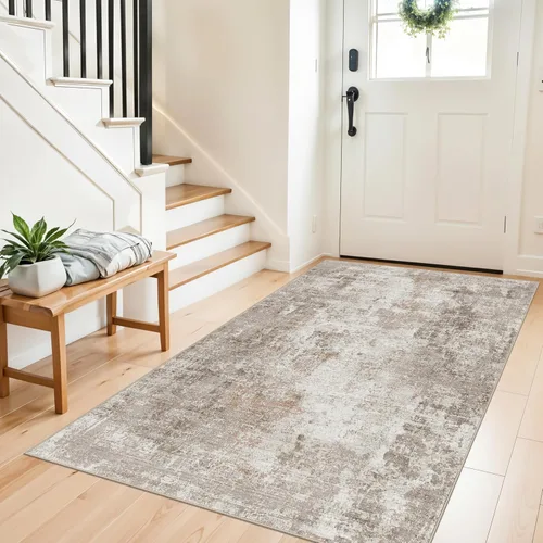 Miniatura 57 de Alfombra antideslizante lavable de 2 x 3 pies - Alfombra suave de pelo bajo para cocina, entrada y dormitorio - Tapete moderno para puerta