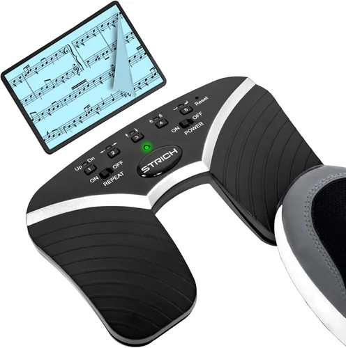 Miniatura 9 de Pedal inalámbrico para pasar páginas para iPad, STRICH - Pedal recargable para pasar páginas de música, pedal silencioso USB para tabletas
