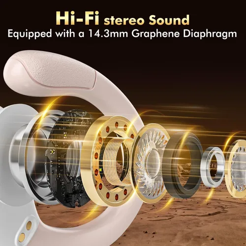 Miniatura 3 de Auriculares inalámbricos Bluetooth 80 horas de reproducción de auriculares con pantalla de potencia con micrófono con cancelación de ruido