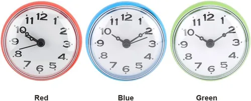 Miniatura 9 de Yosoo Reloj de ducha impermeable con ventosa de cara redonda árabe digital árabe reloj de ducha de baño accesorios de cocina (verde)