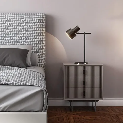 Miniatura 4 de TOMYEUS Mesita de noche Mesita de noche, simple y moderna de tres cajones, mini mesita de noche nórdica pequeña para dormitorio