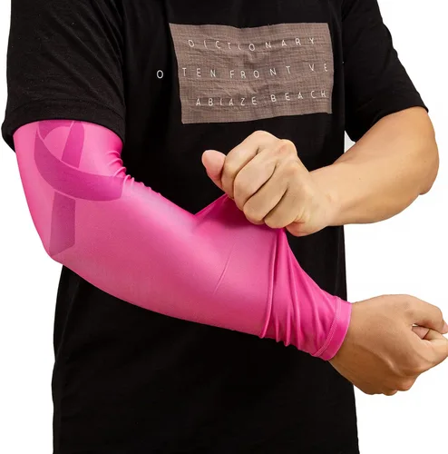 Miniatura 4 de Yxmeiguo Manga deportiva de compresión para brazos, 2 mangas, color rosa, para béisbol, fútbol, baloncesto, ciclismo, deportes