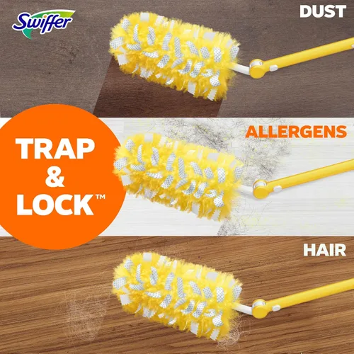 Miniatura 8 de Swiffer Plumero de Alta Resistencia Kit de inicio con mango extensible de 3 pies y 3 recambios