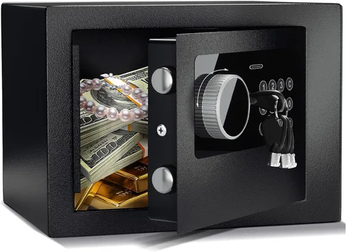 Caja fuerte digital electrónica para dinero, caja de seguridad de acero con teclado, para oficina, hotel, negocios, joyería, pistola, caja fuerte