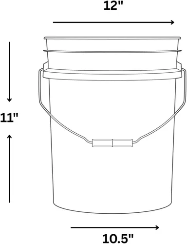 Miniatura 2 de House Naturals Cubo de cubo negro de 3.5 galones, grado alimenticio, libre de BPA con tapas (paquete de 3) fabricado en Estados Unidos
