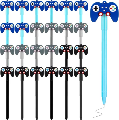 Tinlade 24 bolígrafos de tinta con temática de videojuegos, regalos de fiesta de videojuegos, regalos de fiesta de cumpleaños, regalos para oficina