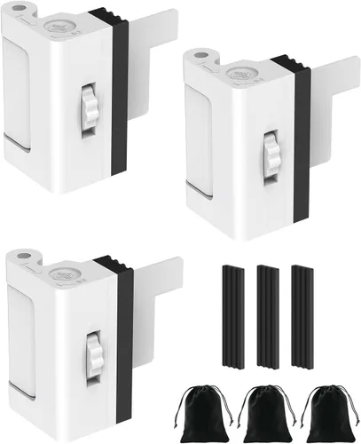 Miniatura 10 de Cerradura de Puerta Portátil para Viaje, Refuerzo de Puerta Ajustable Sin Taladrar, Pestillo de Parada Extra para Habitación de Hotel, Apartamento