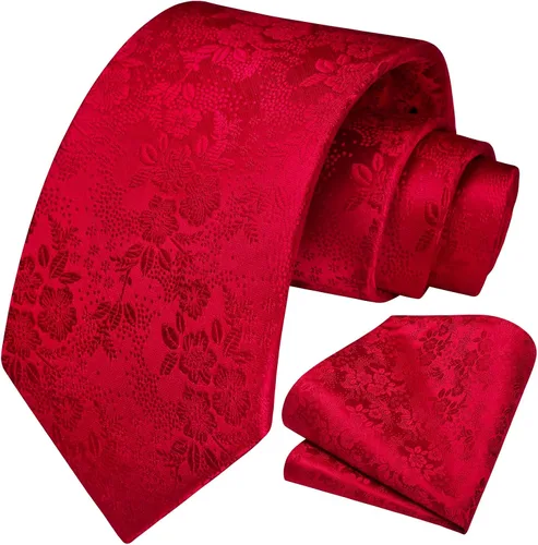 Miniatura 61 de Corbatas florales tejidas clásicas para hombre, corbata cuadrada de bolsillo, corbatas formales para hombres, boda con pañuelo