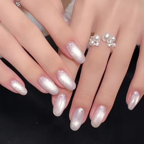 Miniatura 60 de Double Rhythm Esmalte de gel Jelly Glass de ojo de gato con imán, 0.5 onzas líquidas, brillo holográfico, brillante, translúcido