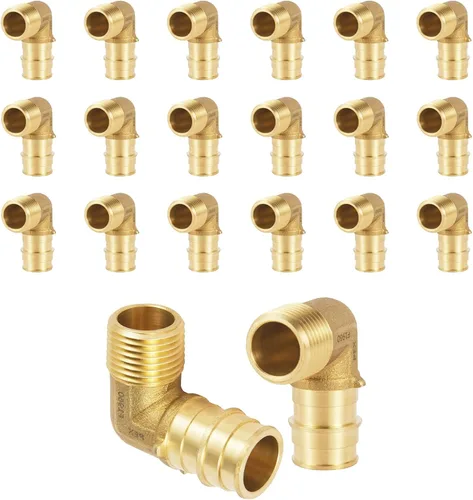 Miniatura 18 de Paquete de 2 accesorios HeSun PEX-A, codo de expansión de rosca NPT macho de 3/4 pulgadas PEX-A x 3/4 pulgadas, ASTM F1960098-2)