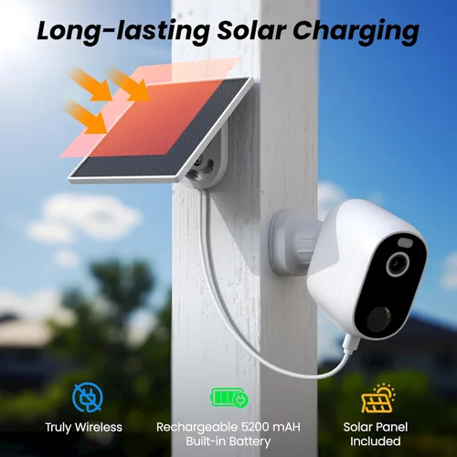 Miniatura 3 de INFIYA Cámaras de Seguridad Inalámbricas para Exteriores - Con Energía Solar y Batería 2K 2.4G Cámaras para Seguridad del Hogar, Alerta Instantánea