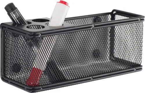 Safco Onyx - Cesta organizadora de marcadores de malla – Malla de acero con acabado de recubrimiento en polvo duradero – 8 pulgadas de ancho x 3.25