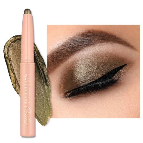 Miniatura 16 de Oulac Twist-Up Sombra de Ojos Brillante en Barra – Maquillaje de Ojos Vegano y Libre de Crueldad con Textura Cremoso y Mezclable, Resistente al 01