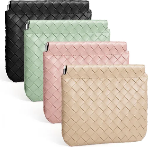 Miniatura 16 de BUSOHA Pequeña bolsa de maquillaje para bolso, mini bolsas de cosméticos portátiles para mujeres, monedero, lápiz labial, organizador de accesorios