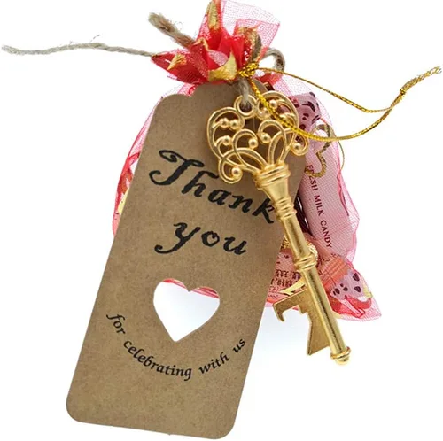 Miniatura 3 de ALIMITOPIA 50 piezas de abrebotellas con llave de esqueleto, despedida de soltera, boda, fiesta, recuerdo, regalo con etiqueta de acompañante y Tono