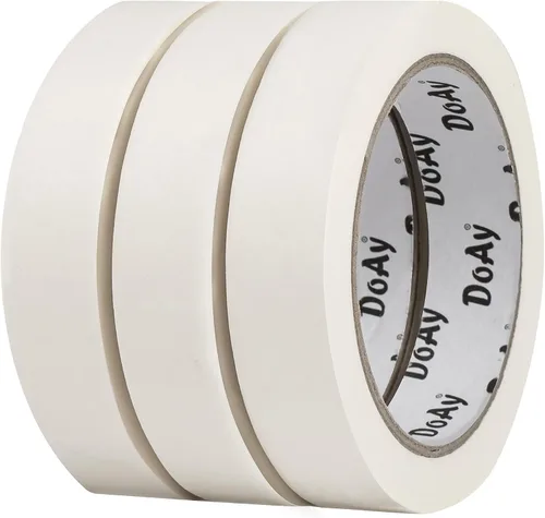 Miniatura 10 de Paquete de 2 Cinta de Enmascarar Blanca - Cinta de Pintor de 1 Pulgada de Ancho - Multisuperficie, Resistente al Agua, Uso Interior y Exterior - 180