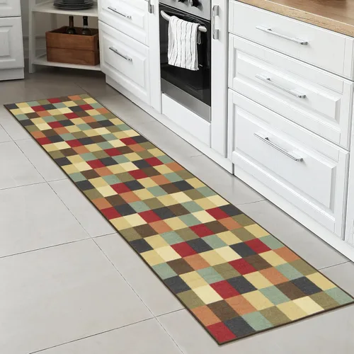 Miniatura 43 de Ottomanson Alfombras de 5 x 6 pies 6 pulgadas para sala de estar, alfombra de área para dormitorio, antideslizante, duradera y grande para zonas