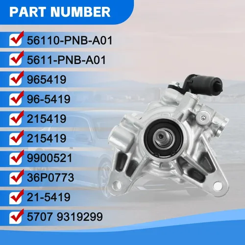 Miniatura 2 de Bomba de dirección asistida para Honda 2006-2007 Accord 2.4L, para CRV 2.4L 2002-2011, para 2006-2011 Element 2.4L, para RSX 2.0L 2002-2006