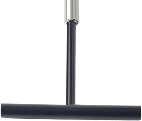 Miniatura 6 de Paquete de 2 raspadores de acero inoxidable en forma de T con agujero para colgar, espátula antiadherente para hacer crepé, herramienta