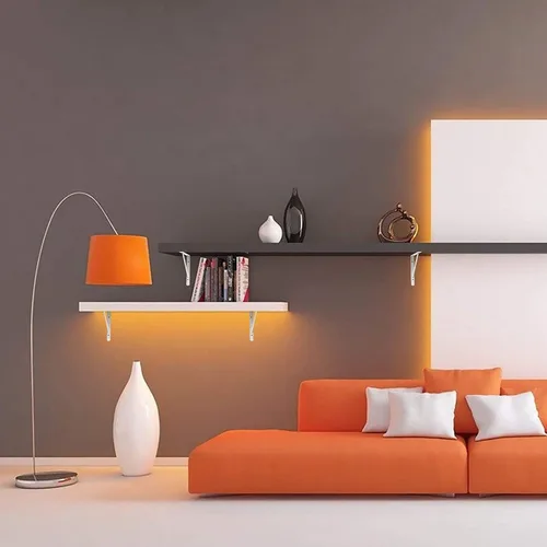 Miniatura 5 de Soportes de estante de 6 pulgadas, paquete de 8 soportes en L resistentes para estantes, soportes de metal triangulares de 90 grados para estantes