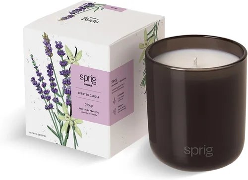 Sprig by KOHLER - Vela de aromaterapia para dormir con lavanda y vainilla, cera de soja 100% natural, aroma relajante y pacífico, regalo para