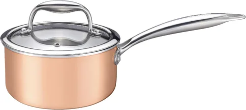 Miniatura 12 de Mini sartén, olla de acero inoxidable de tres capas con mango que se mantiene fresco, salsa térmica y aceite (4 pulgadas/0.12 cuartos de galón)
