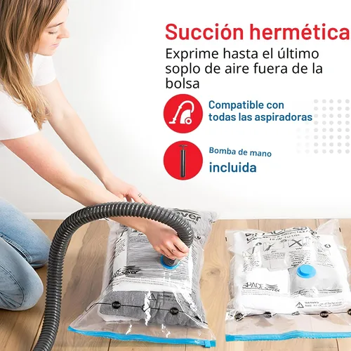 Miniatura 4 de Spacesaver - Bolsas de almacenamiento al vacío - Para ropa, edredones, mantas, ropa de cama - Sello de compresión para almacenamiento en armarios +