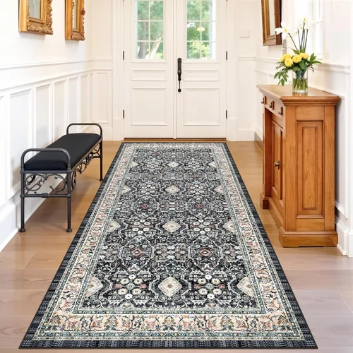 Miniatura 13 de HY HAO YUN LAI Alfombras antideslizantes para pasillos, alfombra lavable para pasillo, alfombra larga ultra suave para cocina, alfombras de acento