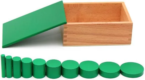 Miniatura 5 de YHZAN Montessori - Cilindros de madera para niños, juguete de madera para niños pequeños, herramientas de desarrollo temprano para niños pequeños