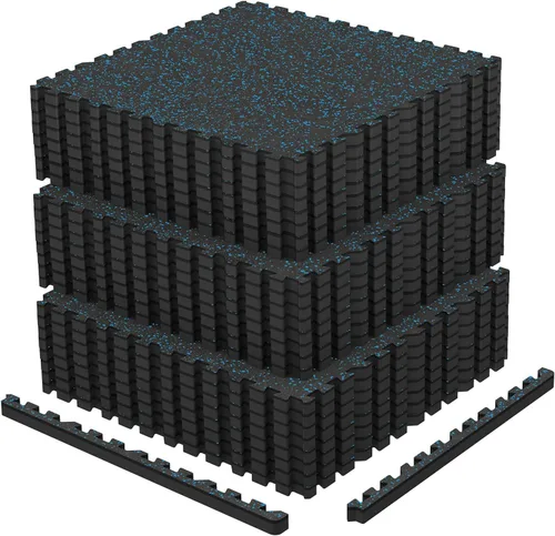 Miniatura 20 de AIRHOP - Alfombrillas de 0.79 pulgadas de grosor para equipos de ejercicio de 48 pies cuadrados, 12 piezas de goma superior mejorada con espuma EVA