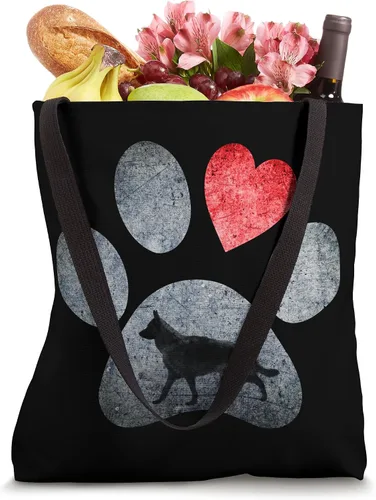 Miniatura 4 de Bolsa de regalo de corazón rojo con patas de pastor alemán